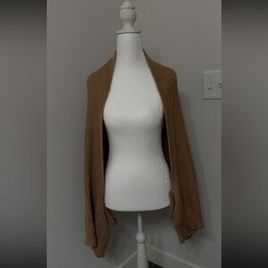 SHEIN Tan Open-Front Shrug